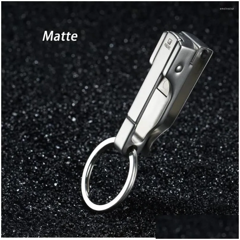 keychains stainless steel car key chain belt waist hanging simple high quality men keychain buckle ring holder the gift for