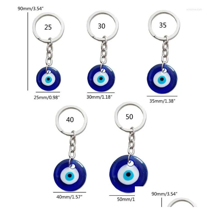 keychains turkish blue evil eye key chains ring holder keychain amulets lucky charm glass hanging pendant blessing protection