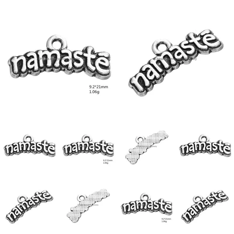 free shipping new fashion easy to diy 30pcs alphabet charm namaste charm accessories charm jewelry making fit for necklace or bracelet