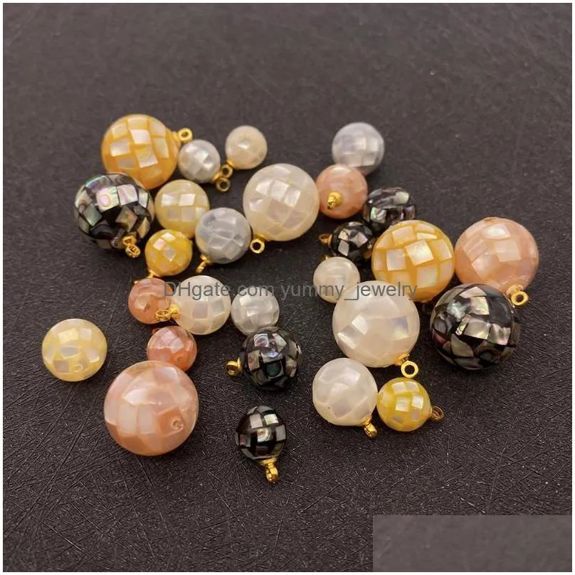 charms 1pcs natural sea black shell pendant fine jewelry small section diy charm making beads necklace earrings accessories