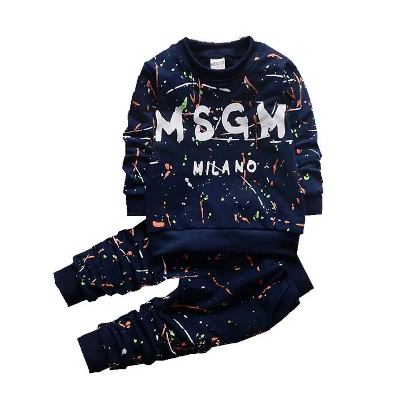 3 colors baby boys clothes letter print long sleeve t shirtaddpants kids sportswear children casual tracksuit outfits kids clothing sets