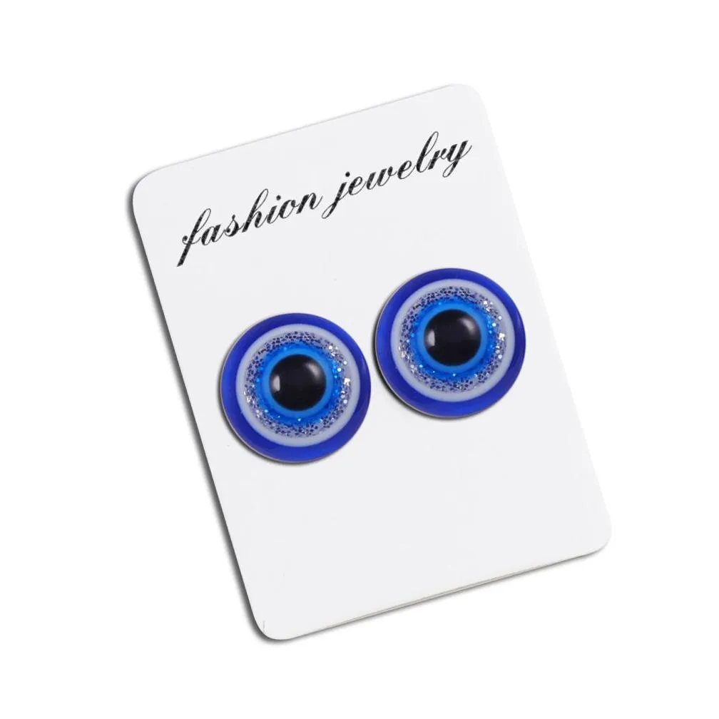 6-12mm blue evil eye stainless steel magnetic stud clip on earrings for men women punk hypoallergenic no pierced turkey ear cuff