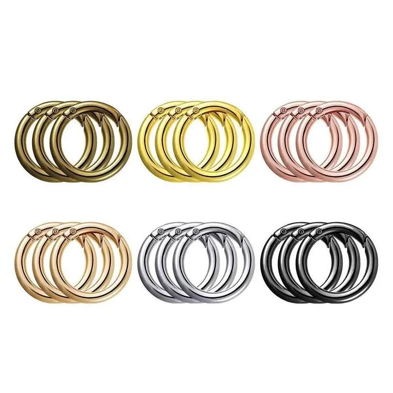 keychains spring o ring alloy trigger round buckle 6 color hook buckles diy accessorieskeychains