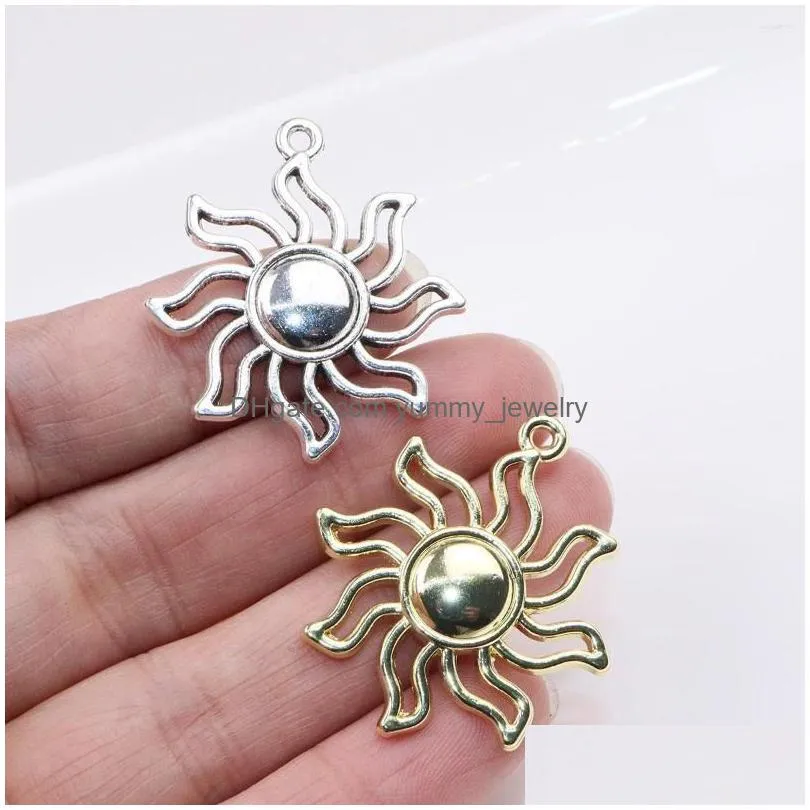 charms eruifa 10pcs 30mm wholesell lovely sun zinc alloy jewelry diy women`s accessory pendant necklace earring bracelet