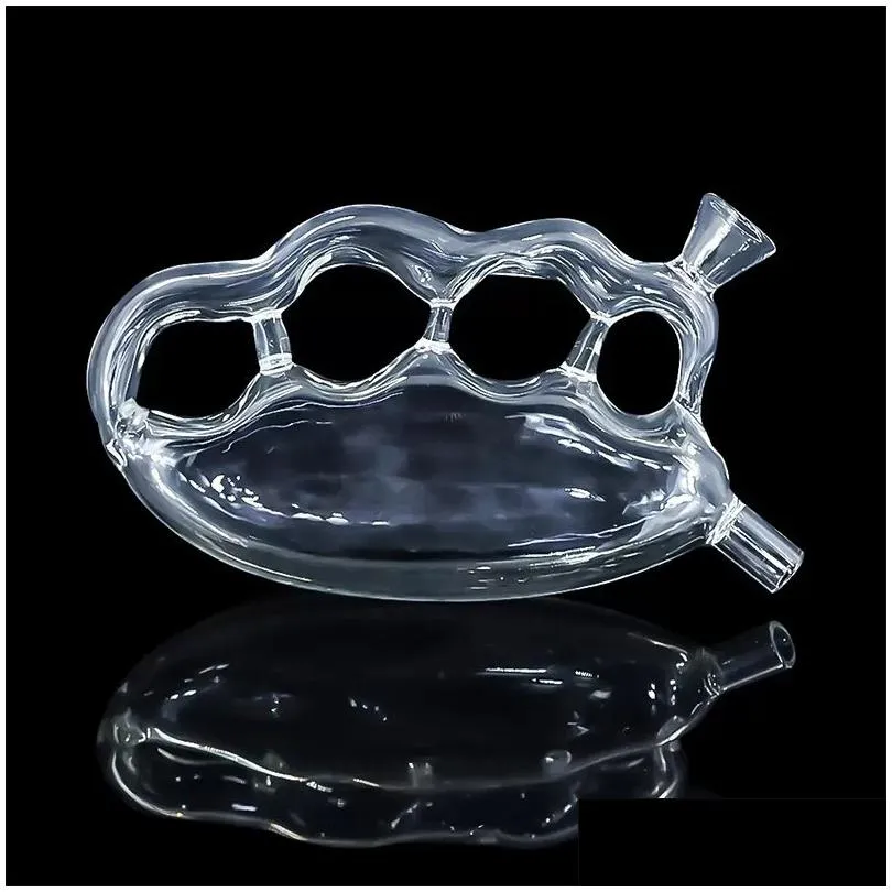 new clear finger pipe oil burner portable glass water hand pipes bowl thick pyrex glass bubbler tobacco nail transparent smoking accessories special type