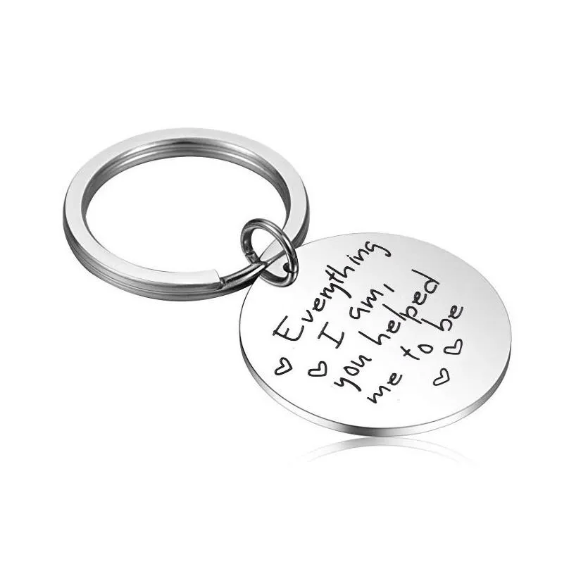 teacher`s day gift thank you for helping me grow keychains for women mens teacher stainless steel key chains fashion thanksgiving