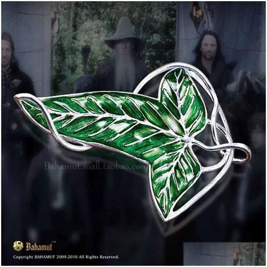 high quality lotr arwen`s evenstar elf princess brooches legolas greenleaf elven green leaf brooch fashion cosplay jewelry gift 201009