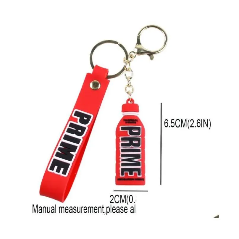 keychains lanyards prime drink rubber keychain cute bottle key chains ornament car bag pendant keyring