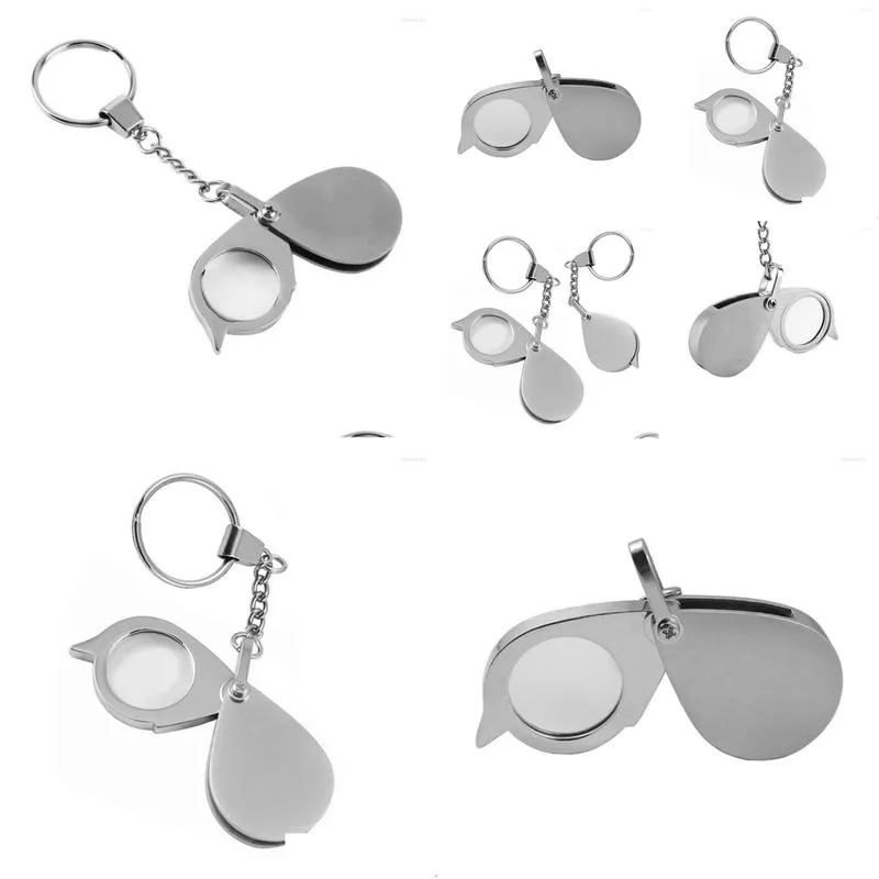keychains portable 8x folding keychain magnifier with key chain pocket tool is convenient and practical for 2023