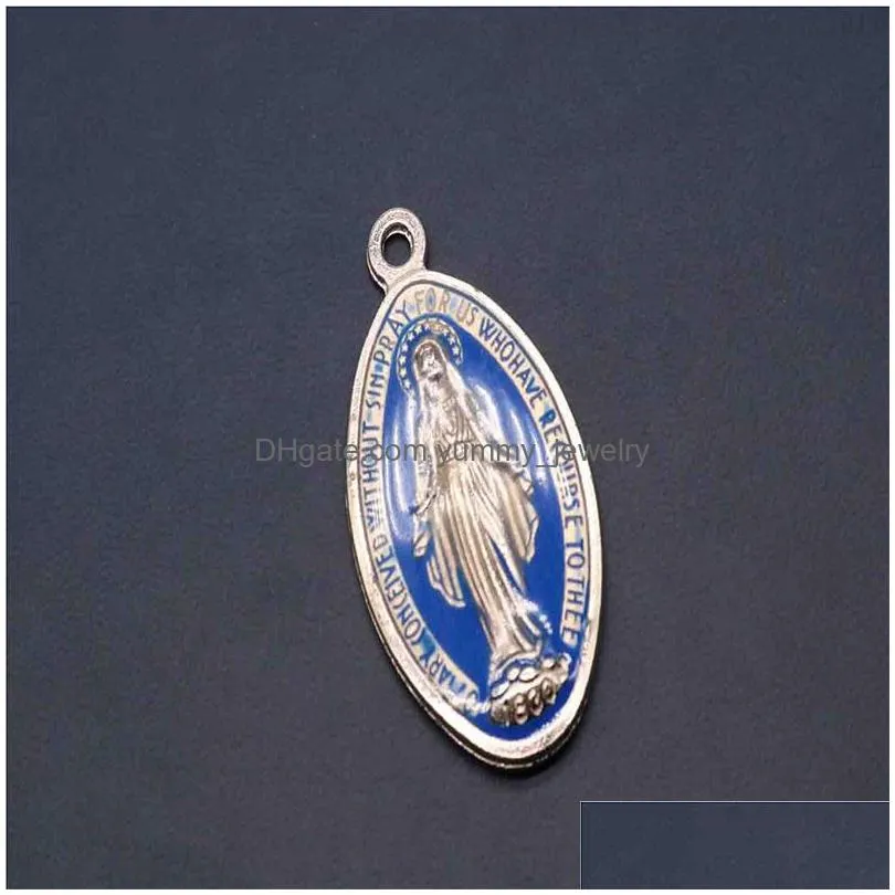 charms blue catholic virgin mary sacred heart wonderful medal bracele divine medalcharms