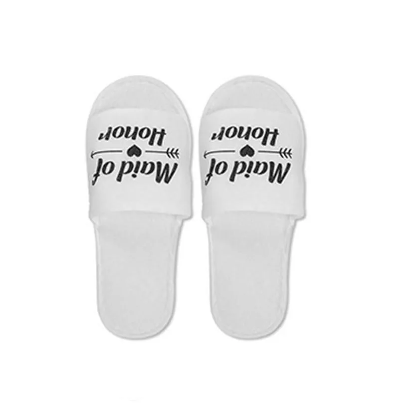 Party Decoration Wedding 1 Pair Disposable Bride Slippers To Be Bachelor Bridal Shower Bridesmaid Gift