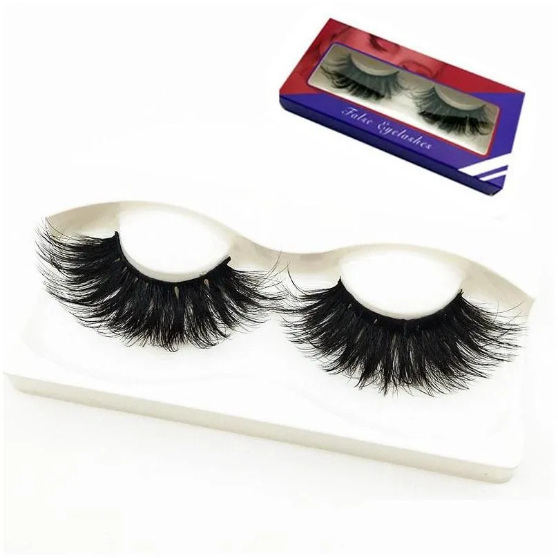 20/30/50/100pairs wholesale 25mm 3d mink eyelashes 5d mink lashes packing in tray label makeup dramatic long lashes