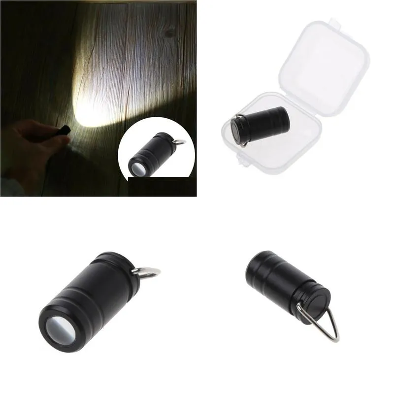 keychains r2le protable super tiny mini small keychain smallest bright long lifetime waterproof key ring light torch outdoor