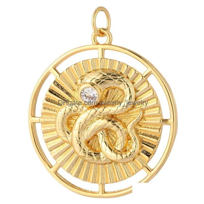 charms evil blueeye snake animal jewelry make diy pendant necklace for making earrings bracelet gold color copper 2022charms