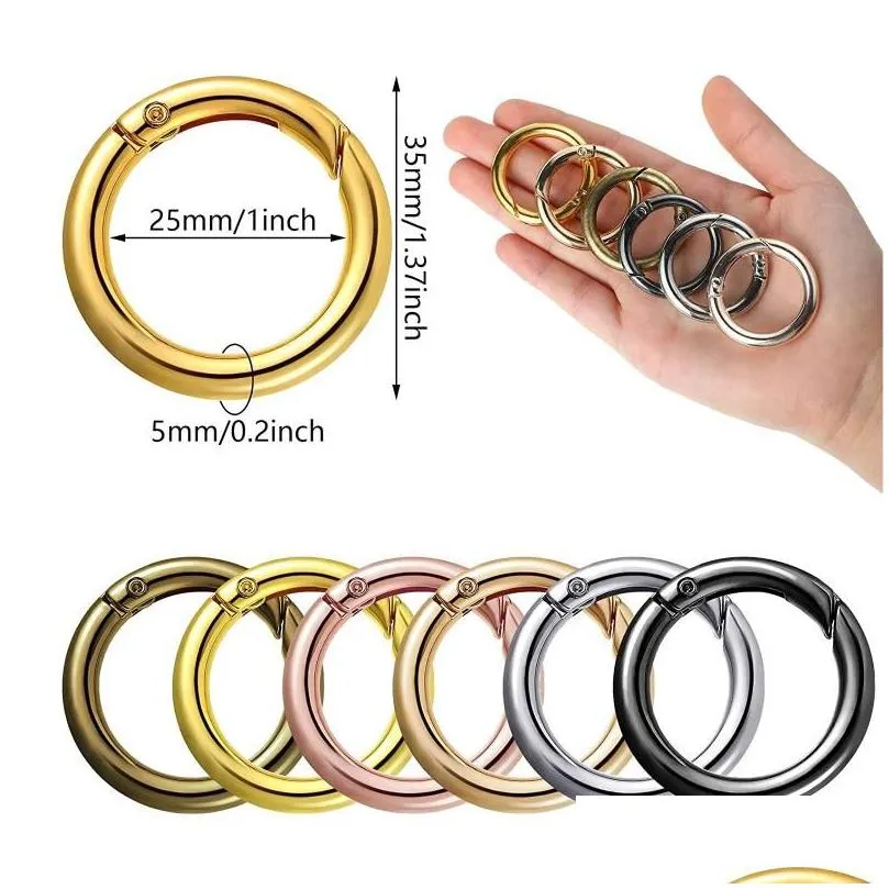 keychains spring o ring alloy trigger round buckle 6 color hook buckles diy accessorieskeychains