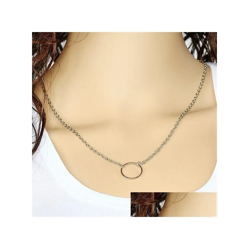 the bohemia circle necklaces pendant unique charming bar lariat necklace women gift silver gold plated chain long pendant necklaces