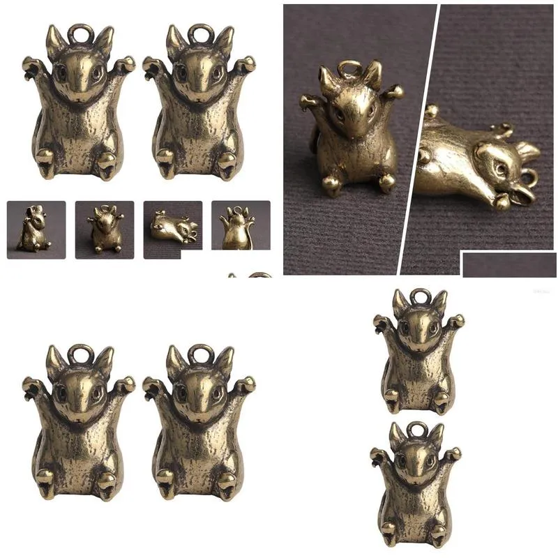 keychains 2pcs portable figurines hanging rat pendants decorative statues keychain supplykeychains forb22
