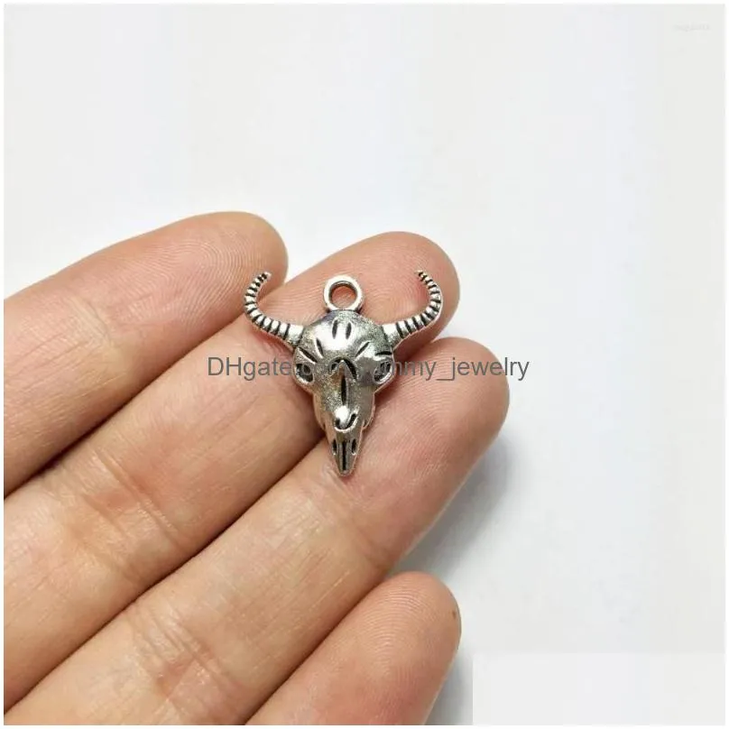 charms eruifa 20pcs 20 17mm nice cow head zinc alloy necklace earring bracelet jewelry diy handmade