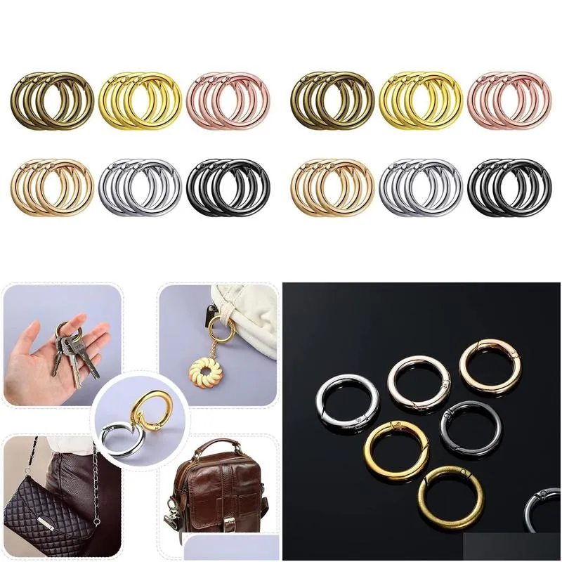 keychains spring o ring alloy trigger round buckle 6 color hook buckles diy accessorieskeychains