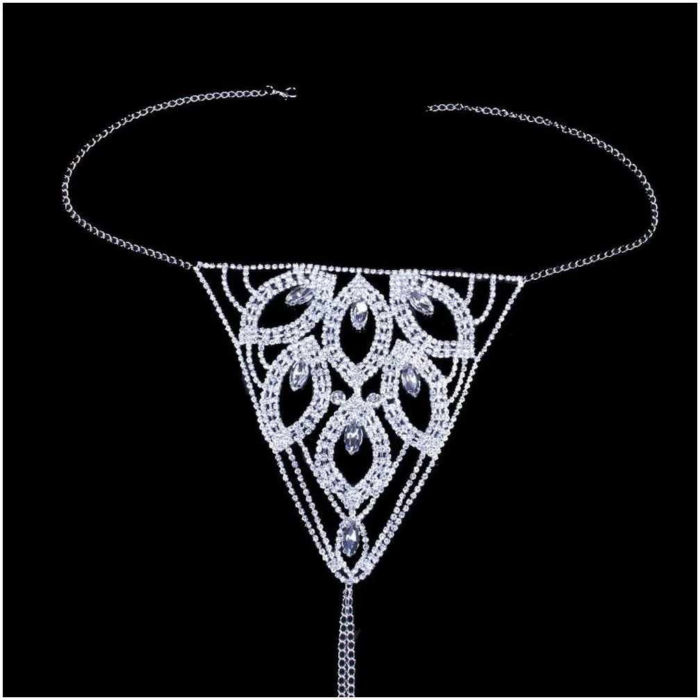 stonefans sexy body jewlery bralette chain top for women leaf bikini crystal underwear chains lingerie body jewellery t200508