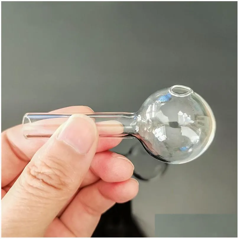 special type clear mini glass oil burner pipes 7cm length 3cm diameter ball tube nail tips burning jumbo pyrex concentrate pipe transparent smoking