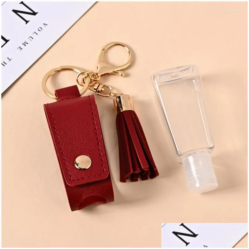 keychains portable hand sanitizer bottle keychain holder cleanser cosmetic container removable travel cover set gel