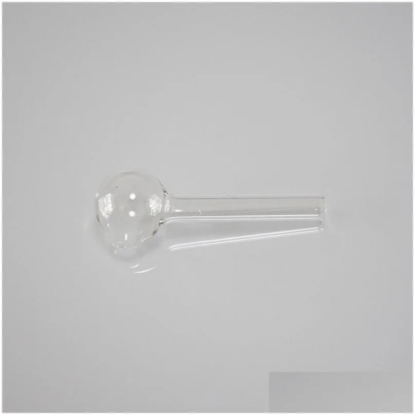 65mm length mini clear glass pipes oil burner tubes nail tips burning jumbo pyrex small concentrate pipes thick quality transparent smoking
