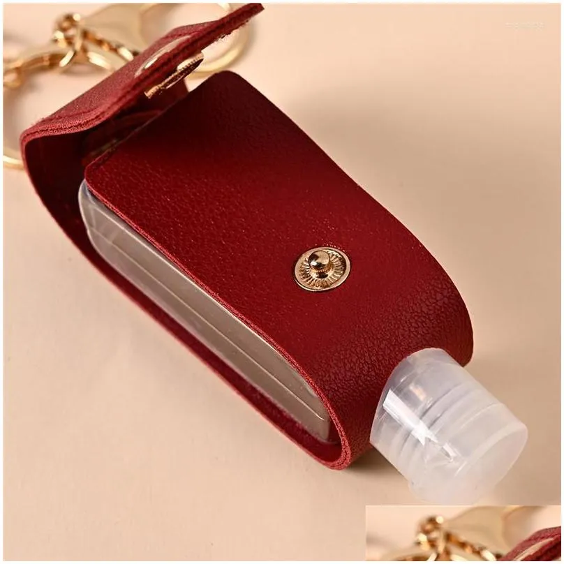 keychains portable hand sanitizer bottle keychain holder cleanser cosmetic container removable travel cover set gel