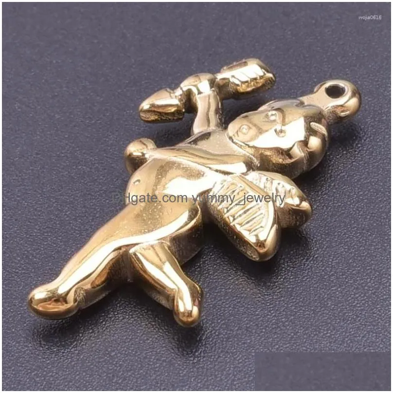 charms 5-10pcs cupid charm heart lover angel pendant stainless steel love god arrow for jewelry making diy handmade finding