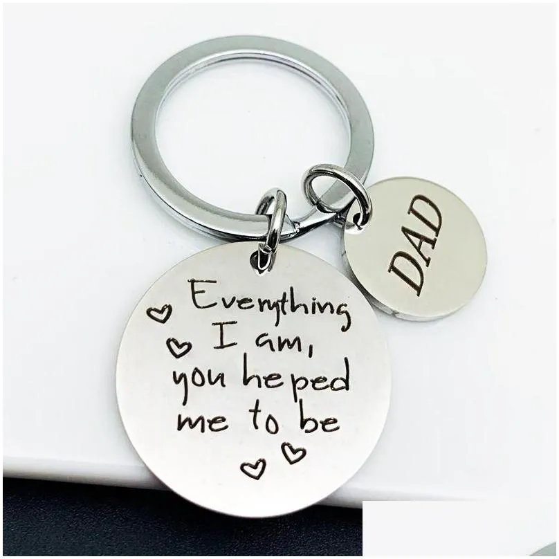 keychains doradeer alloy key chain men dad everything iam holder creative letter color ring pendant for father day gifts