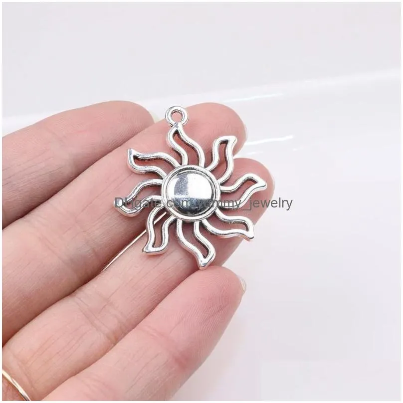 charms eruifa 10pcs 30mm wholesell lovely sun zinc alloy jewelry diy women`s accessory pendant necklace earring bracelet