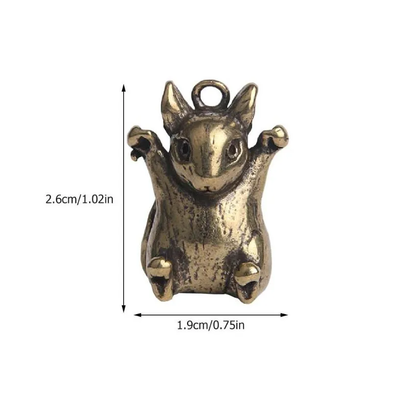 keychains 2pcs portable figurines hanging rat pendants decorative statues keychain supplykeychains forb22