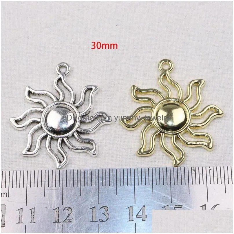 charms eruifa 10pcs 30mm wholesell lovely sun zinc alloy jewelry diy women`s accessory pendant necklace earring bracelet