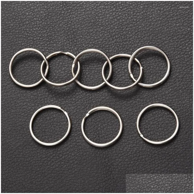 keychains 10/25pcs silver plated metal keychain ring split keyfob key holder rings women men diy accessories wholesale