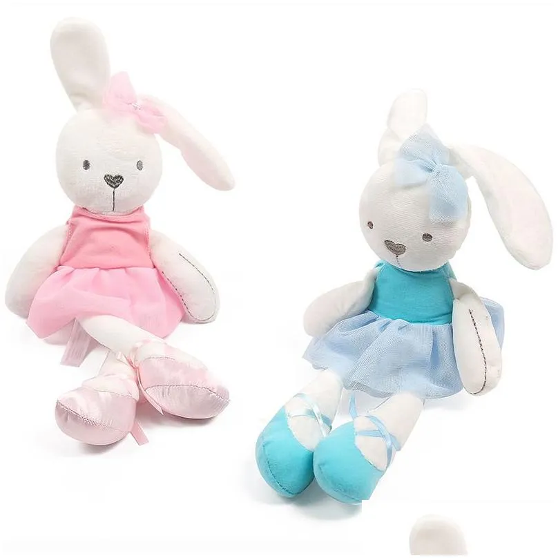 42cm cute rabbit wear cloth with dress plush toy stuffed soft animal dolls ballet rabbit for baby kids birthday gift