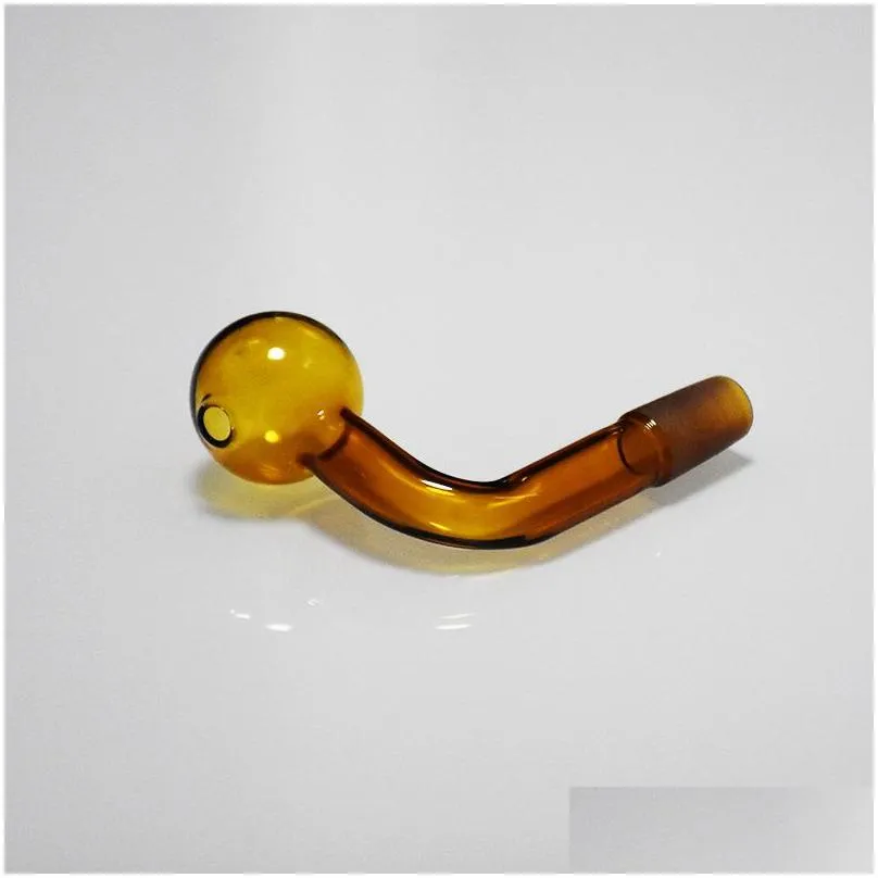 colorful 14mm male joint thick pyrex glass oil burner pipes bent bowl for rig water bubbler bong adapter tobacco nail 3cm big bowls for smoking with 6