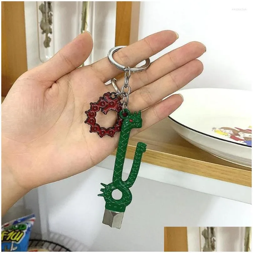 keychains the seven deadly sins key chain anime keyrings lostbane sword holder pendant metal charm men jewelry