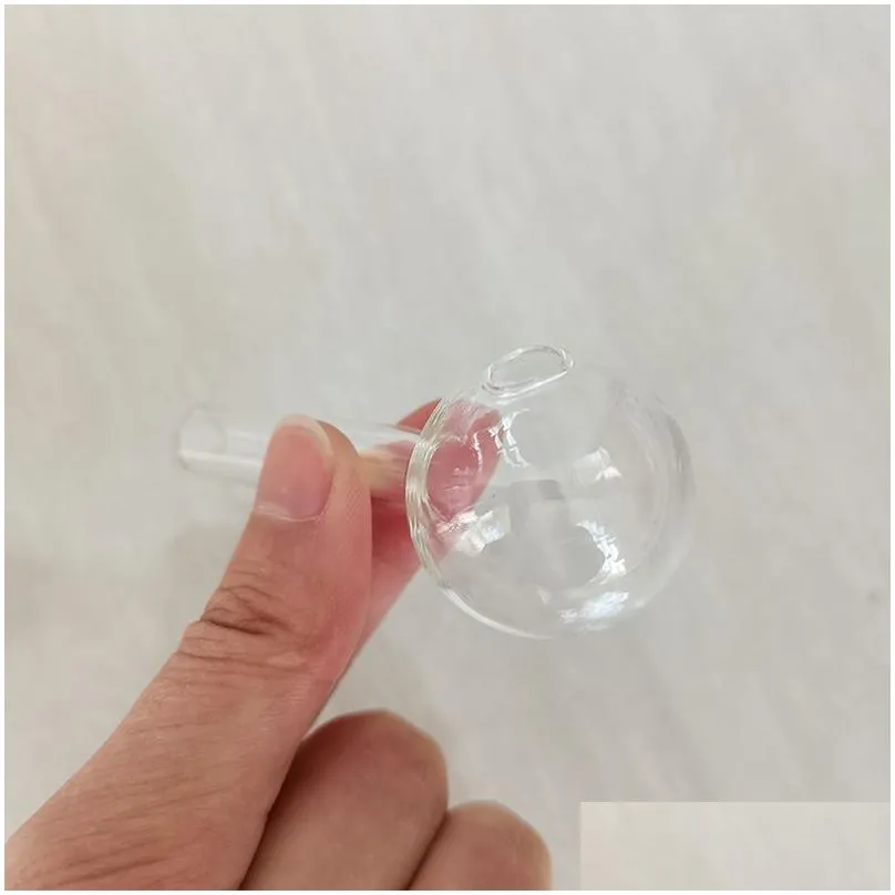 special type clear mini glass oil burner pipes 7cm length 3cm diameter ball tube nail tips burning jumbo pyrex concentrate pipe transparent smoking