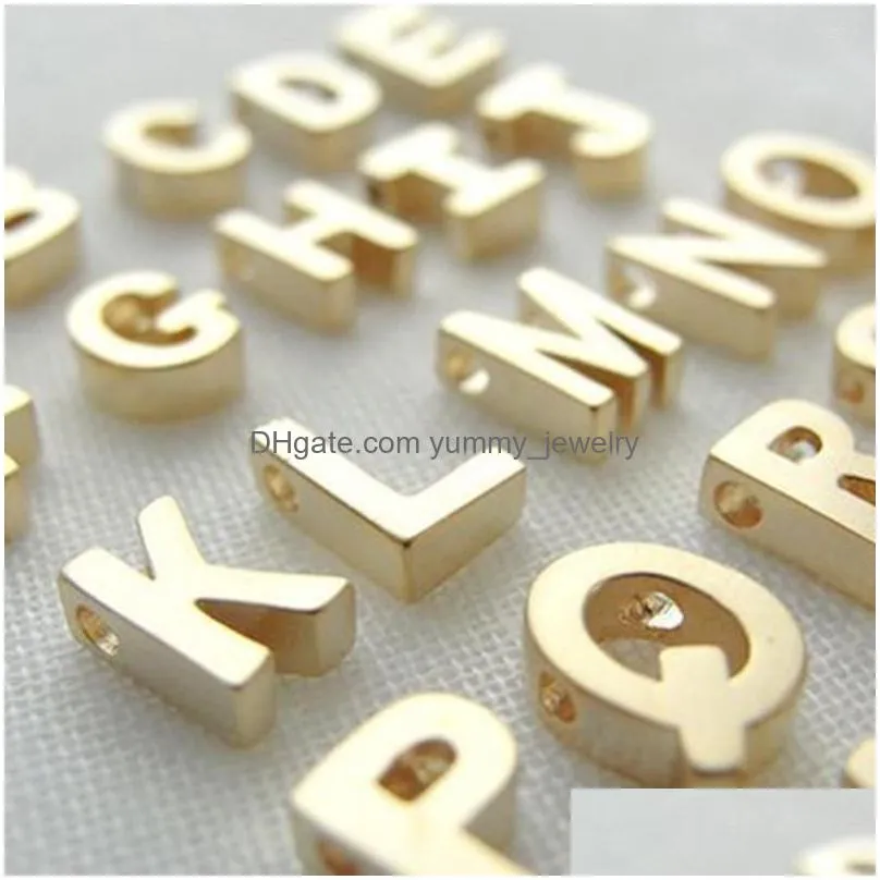 charms name necklace stainless steel initial pendant for women wholesale a-z 26 letter necklaces drop