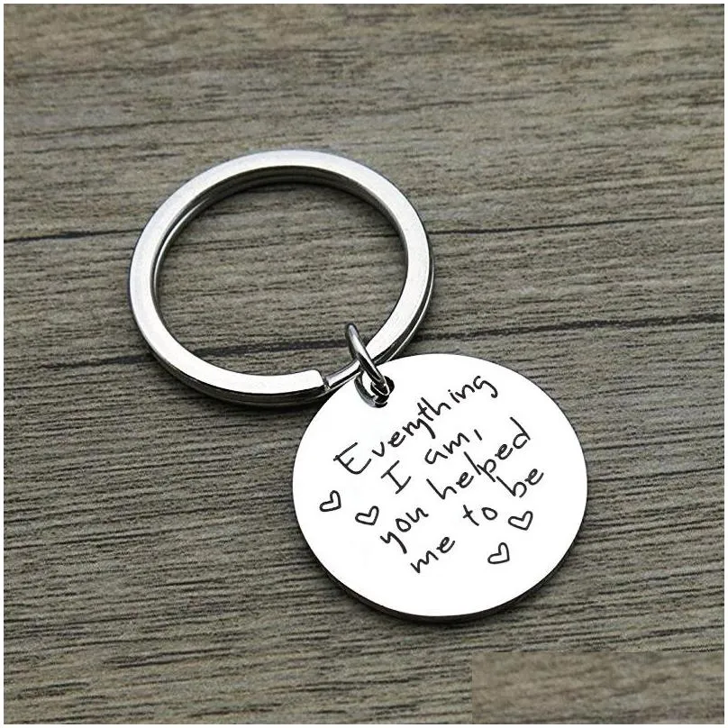 teacher`s day gift thank you for helping me grow keychains for women mens teacher stainless steel key chains fashion thanksgiving