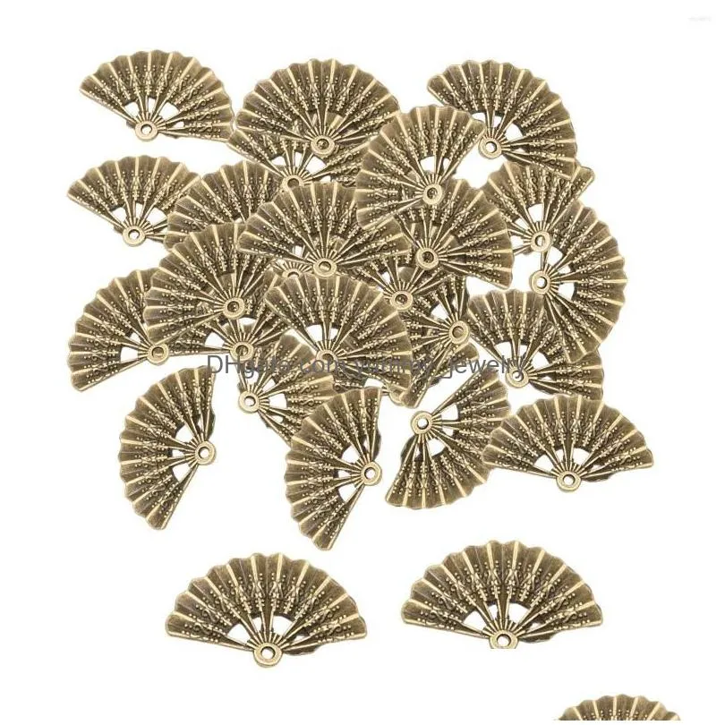 charms 50 pieces vintage fan shaped semicircular pendents for earrings necklace hairpin diy crafts jewelry making