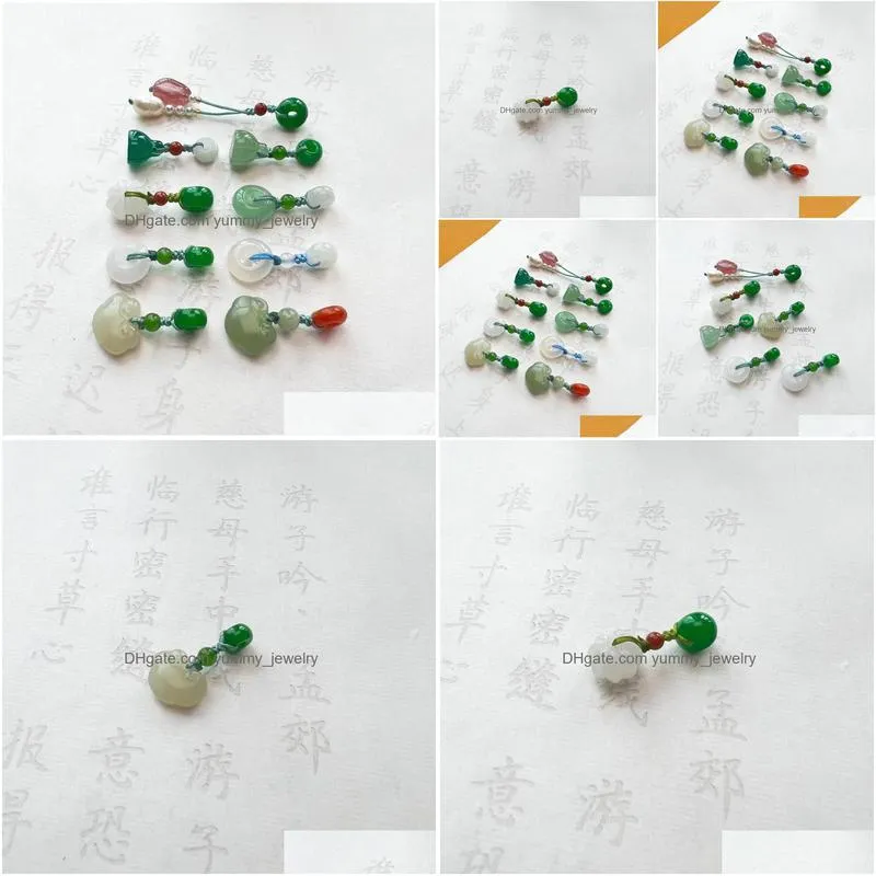 charms long natural an yuqing sailor string pendant emerald dripping characteristic diy accessories national style bracelet