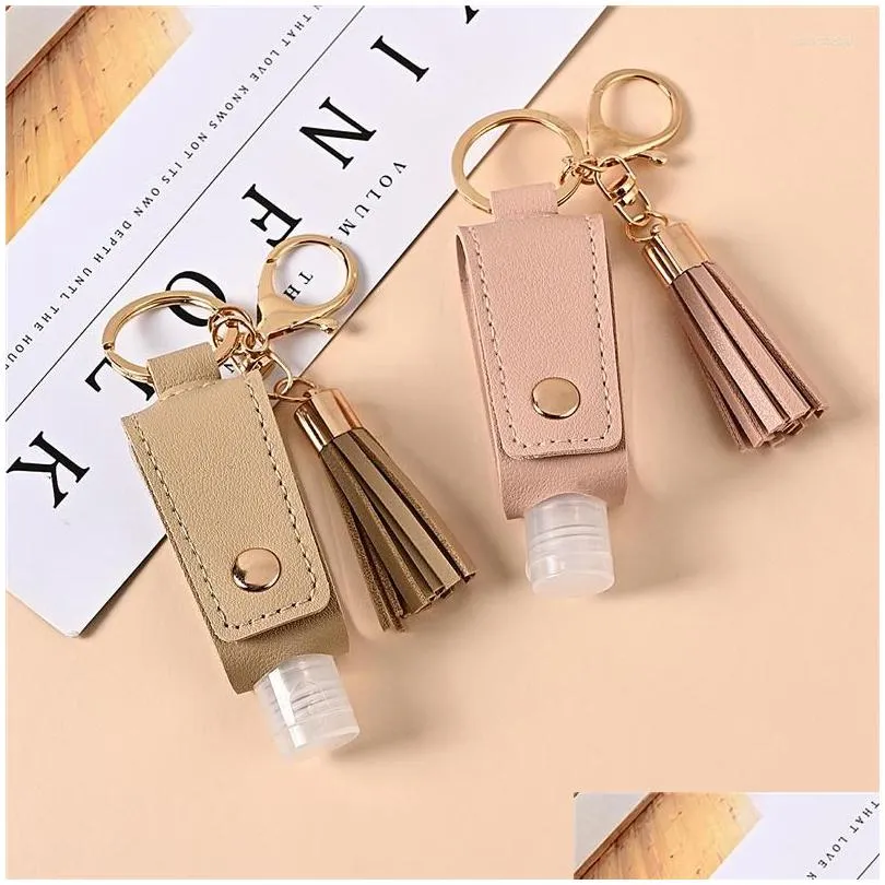 keychains portable hand sanitizer bottle keychain holder cleanser cosmetic container removable travel cover set gel