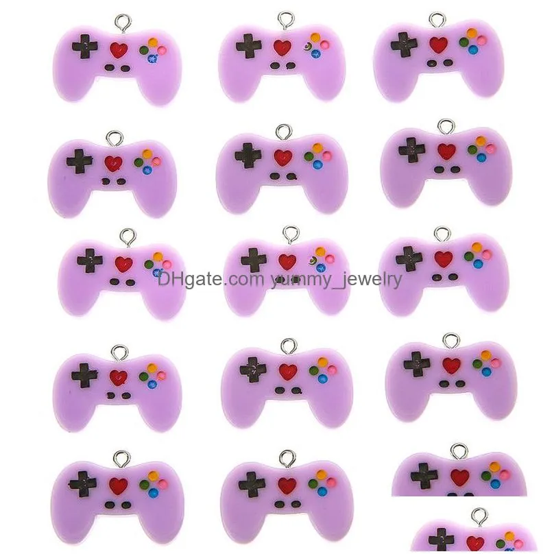 charms sansango 10pcs cute game controller camera resin pendants for necklace earring keychain jewelry making accessoriescharms