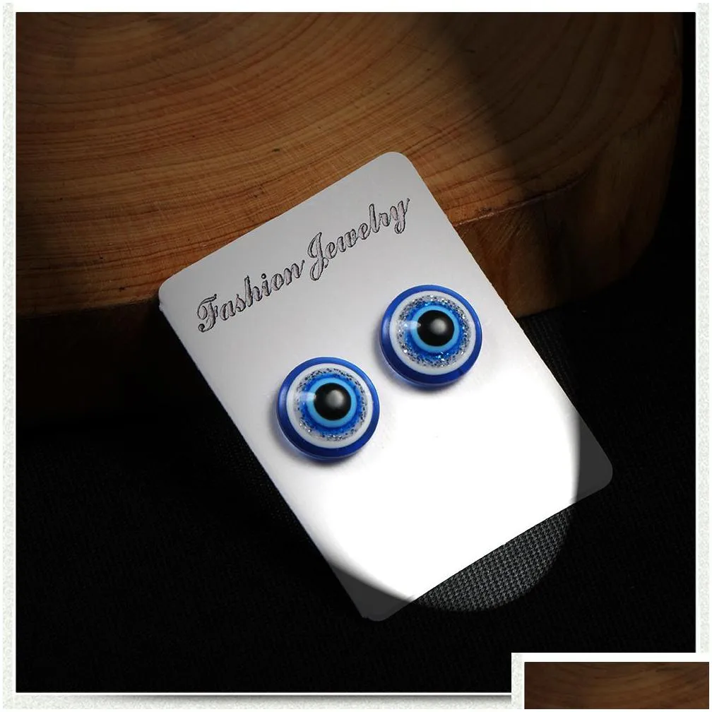 6-12mm blue evil eye stainless steel magnetic stud clip on earrings for men women punk hypoallergenic no pierced turkey ear cuff