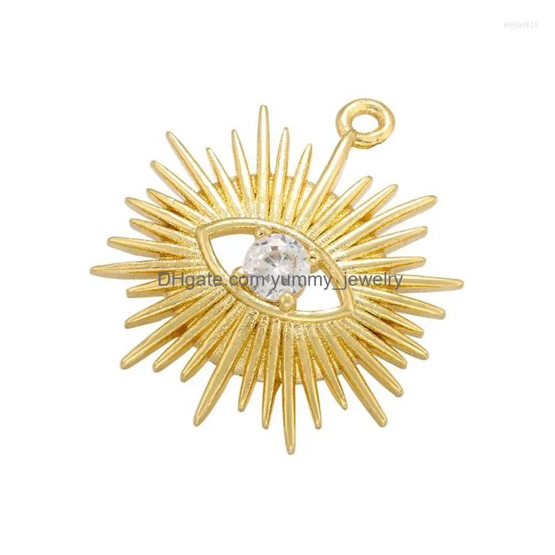 charms zhukou gold color sea urchin pendant diy handmade necklace earrings jewelry accessories supplies wholesale vd1026
