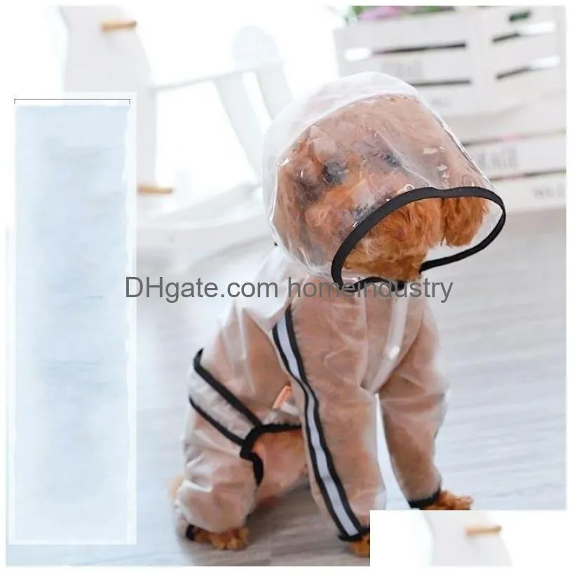 dog raincoat clothes dog apparel transparent raincoats light waterproof coat for dogs pet cloak small cat chihuahua teddy jumpsuit 20220930