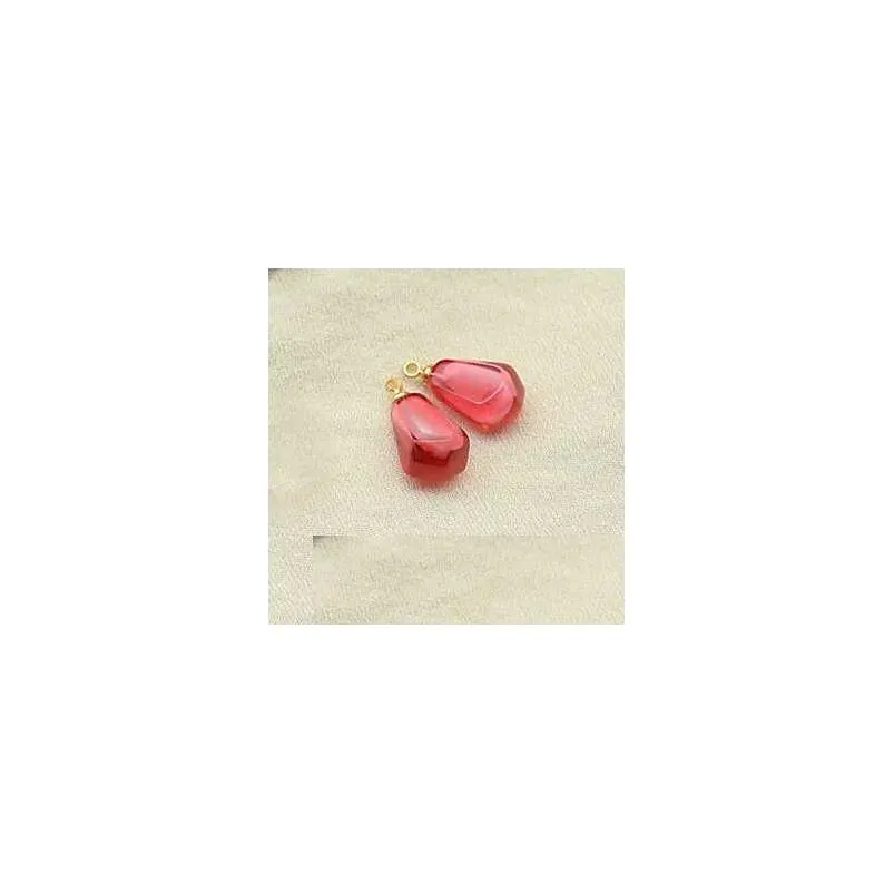 style color print alloy cap decoration cartoon pomegranate shape resin beads diy jewelry earring/garment accessory 210720