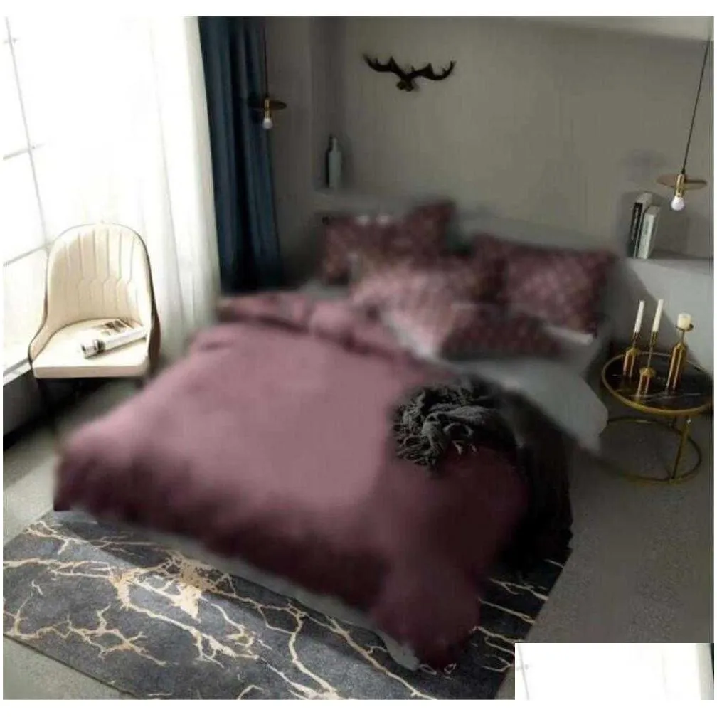 bedding sets fashion king size designer bedding set covers pcs letter printed cotton soft comforter duvet cover luxury queen bed sheet