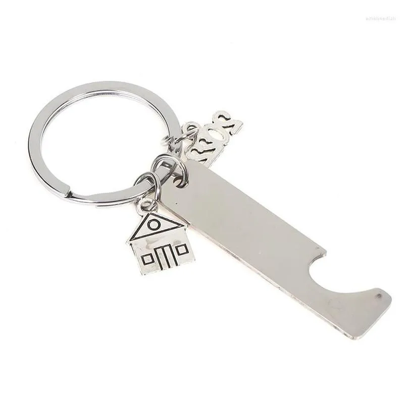 keychains 2023 year 2pcs home keychain engraved our first house keyring couples housewarming gifts lovely gift for owners